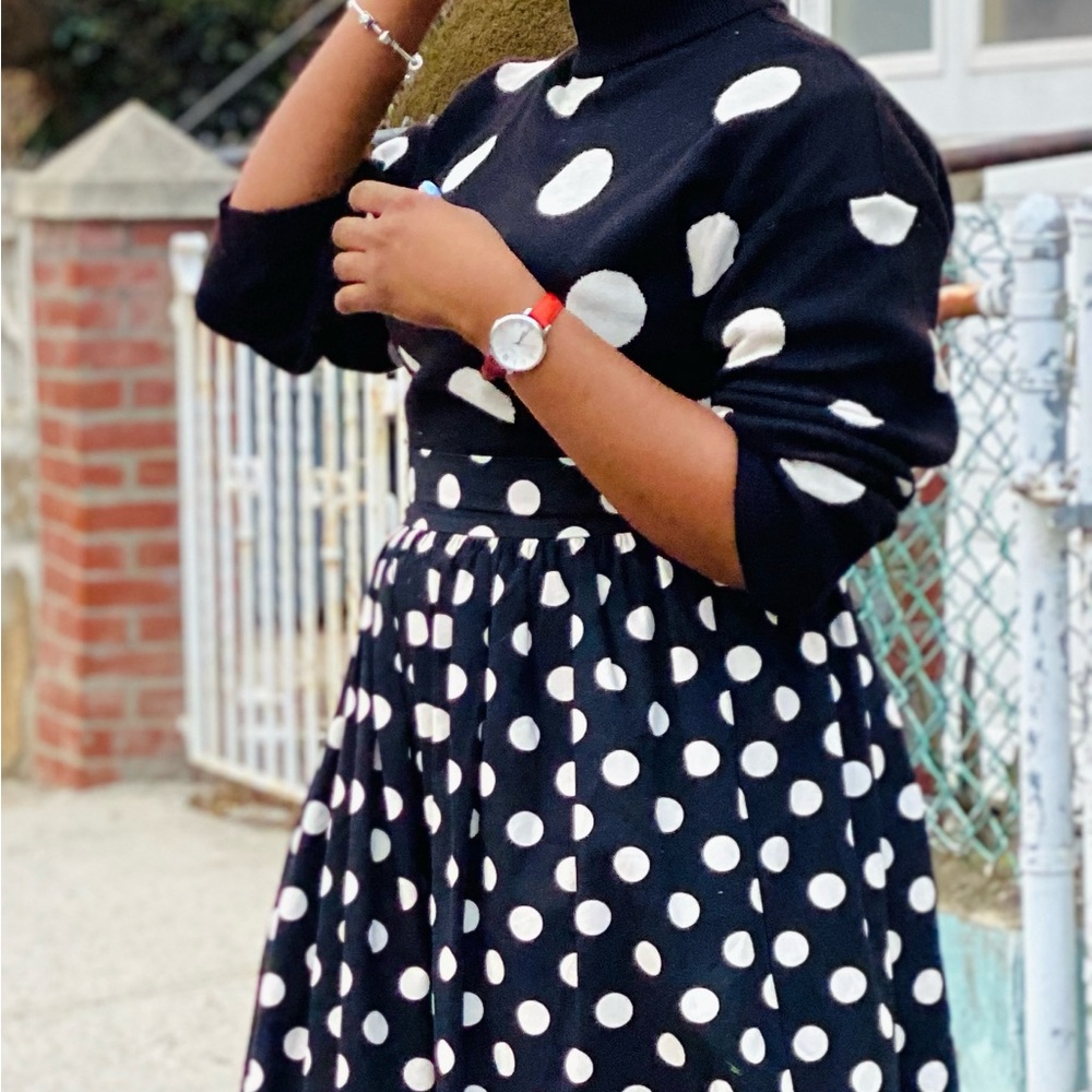 H&M Black and White Polka Dot Sweater